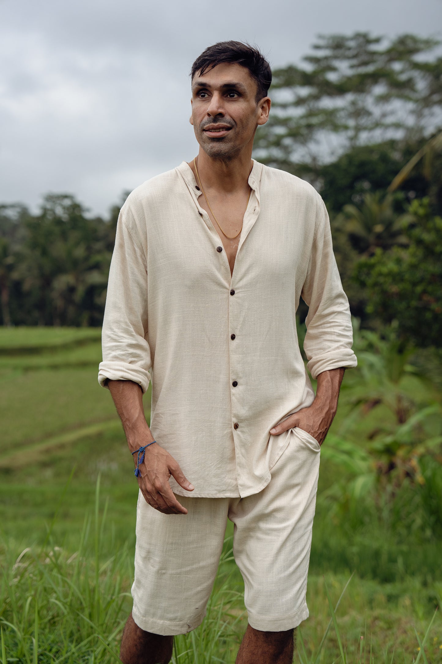 Beige linen