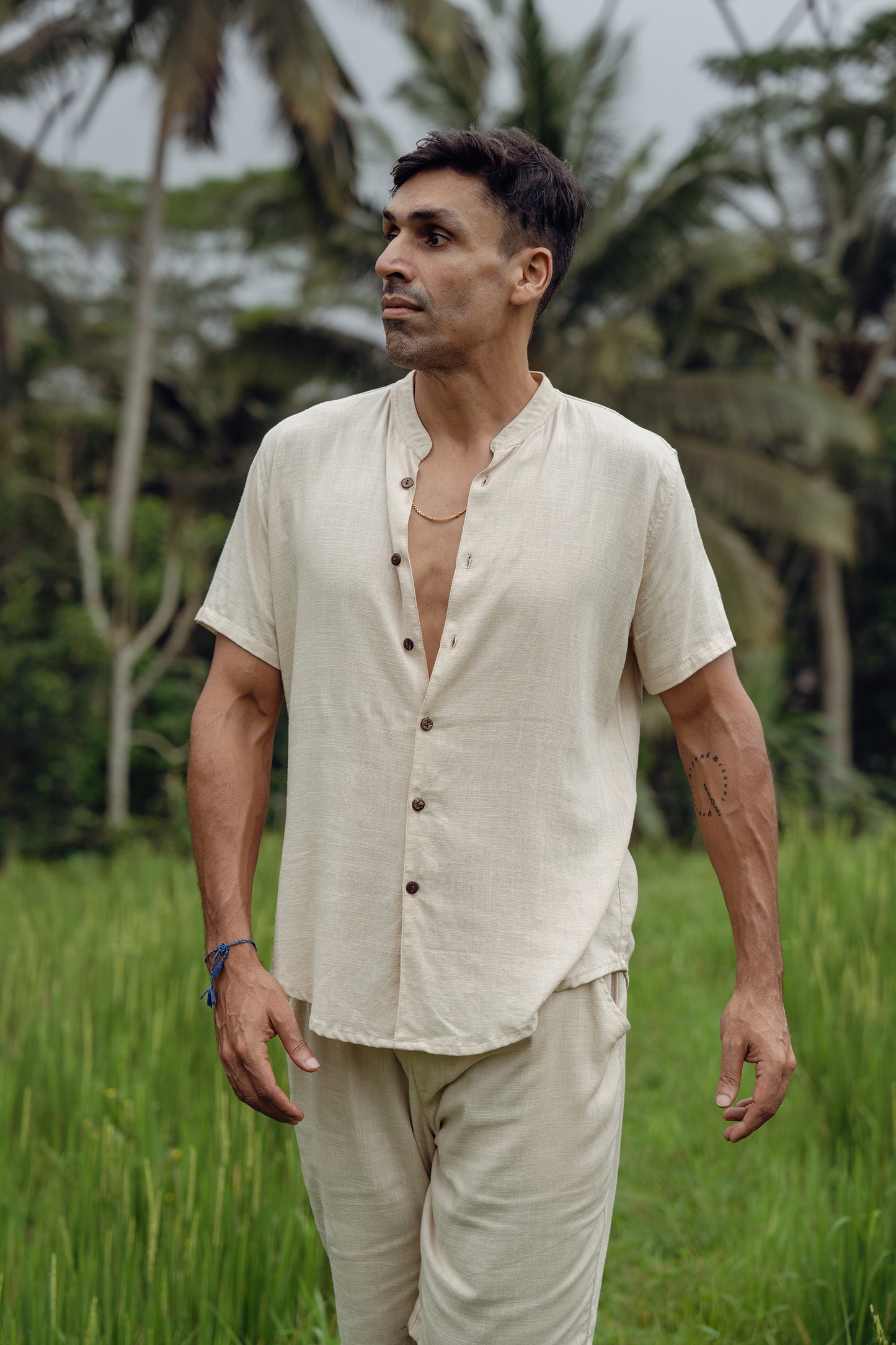 Beige linen