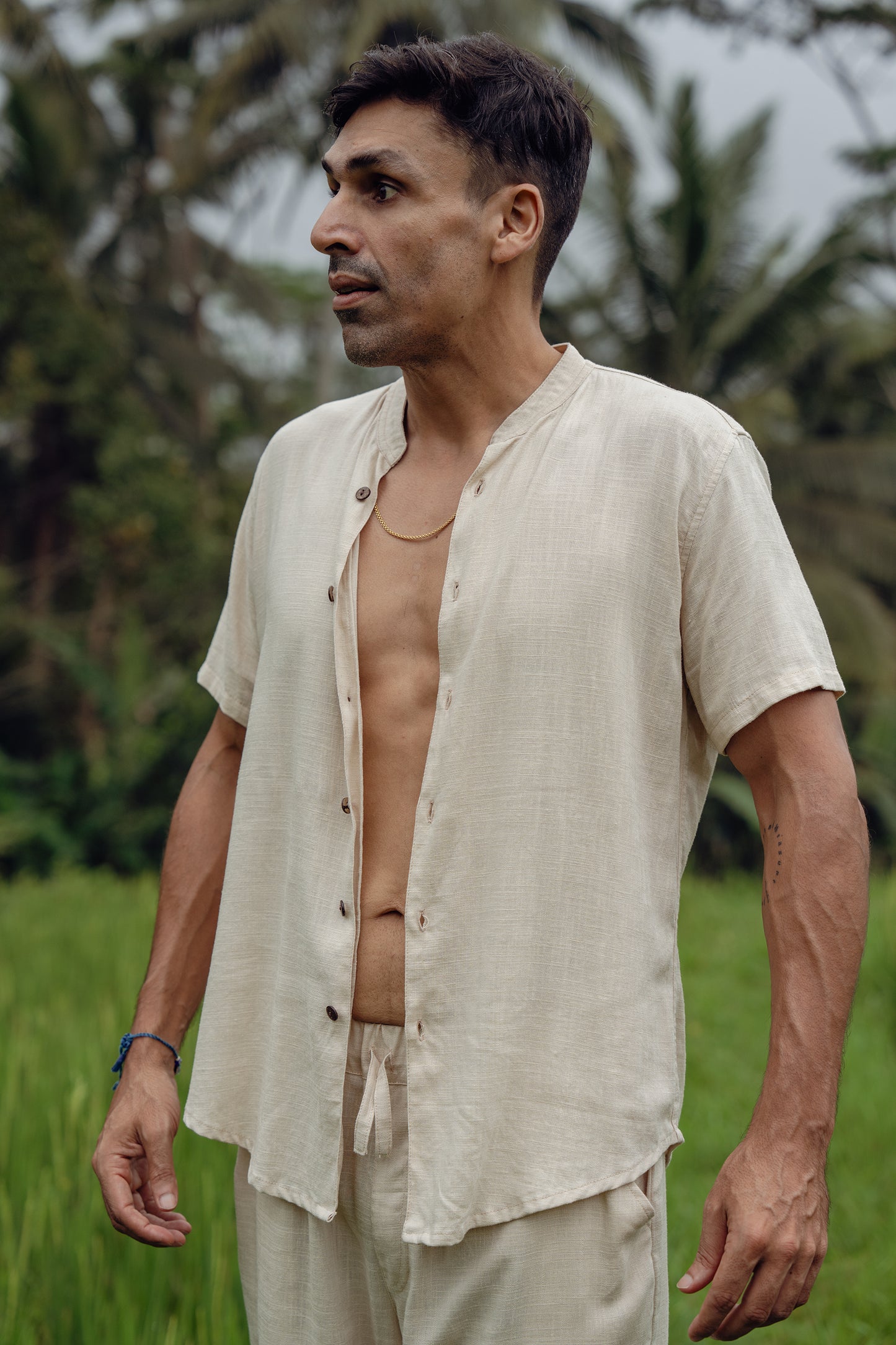 Beige linen